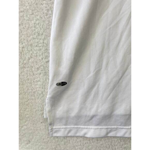 Adidas Men’s M White Clima Polo Shirt Golf LPGA Performance Short Sleeve Active - Picture 8 of 9